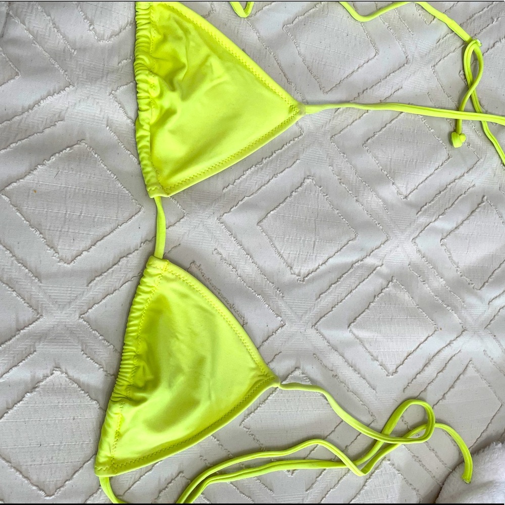 Victoria’s Secret neon triangle bikini top